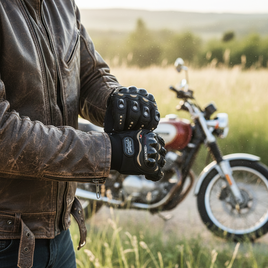 Motohand™ Yazlık Havalandırmalı, Eklem Korumalı, Dokunmatik Motosiklet Eldiveni