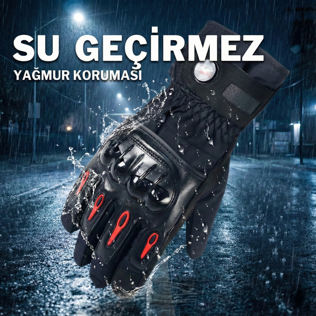 Motohand™ Kışlık Su Geçirmez , Dokunmatik, Eklem Korumalı Motosiklet eldiveni