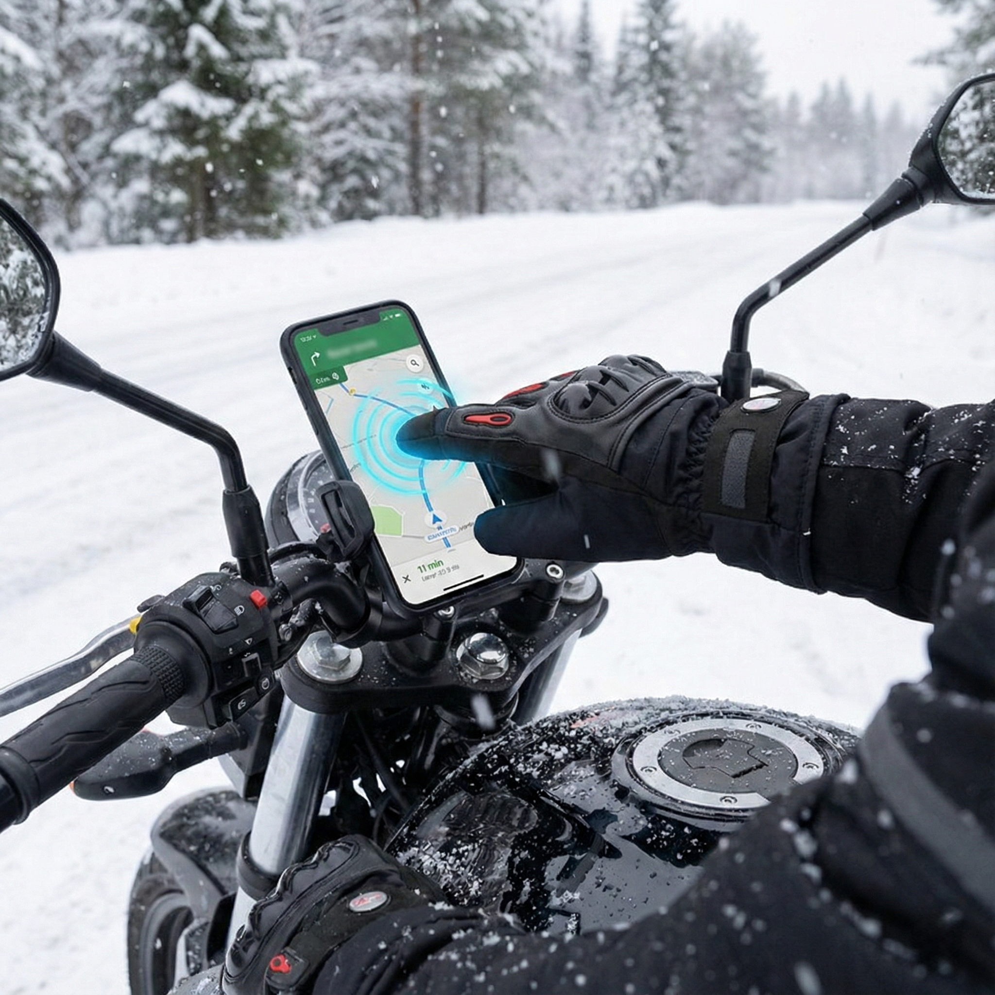 Motohand™ Kışlık Su Geçirmez , Dokunmatik, Eklem Korumalı Motosiklet eldiveni